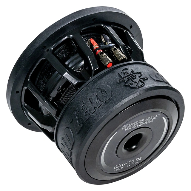 Ground Zero GZHW 20-D2 8" subwoofer 700W, 1500W SPL, 2x2 Ohm, KLIPPEL 