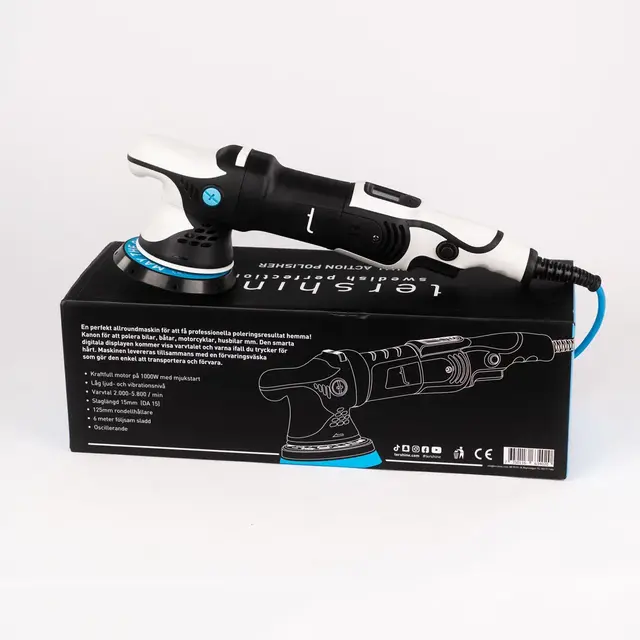 Tershine Poleringsmaskin DA15 V2 125mm holder, 2000-5800 RPM, 1000W 