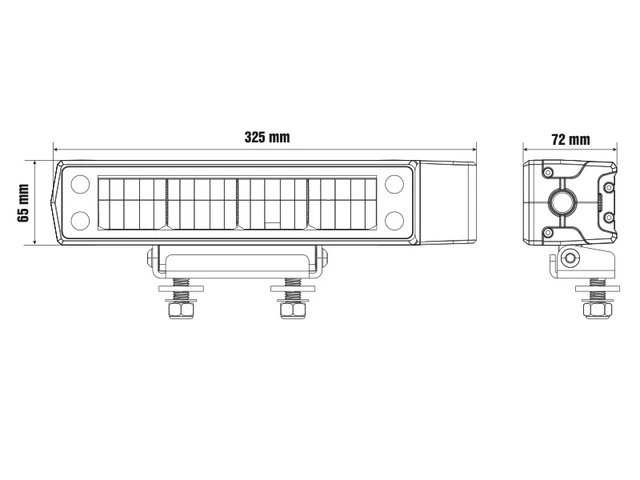 Optibeam Aura Brøytelys Venstre, 1170/2340 Lumen, Pris per stk 