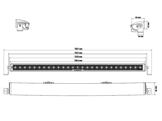 Optibeam Pure 730 Work Arbeidslys, 23678 lumen, 326W 