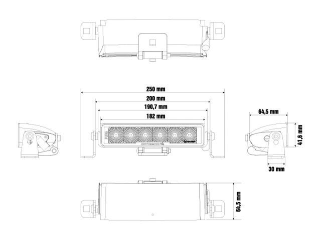 Optibeam Pure 185 Work Arbeidslys, 5000 lumen, 73W 