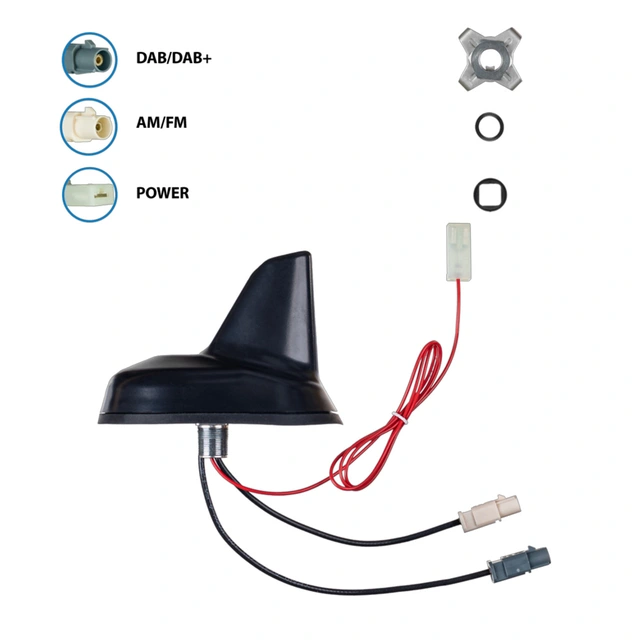 ATTB Takantenne DAB+ / FM Haifinne. Uten kabler 