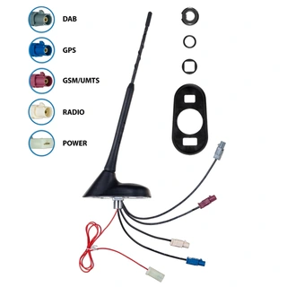 ATTB Takant. DAB/FM/GPS/GSM 76° vinkel Uten kabler