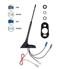 ATTB Takantenne DAB/FM/GPS 76° vinkel Uten kabler