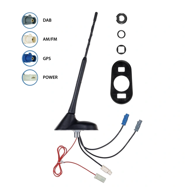 ATTB Takantenne DAB/FM/GPS 76° vinkel Uten kabler 