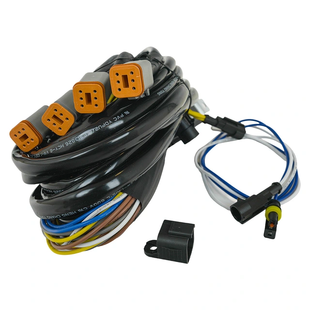 OZZ Kabelsett for 4 lamper 4x DT-6, 12V, 80A Relé, 80A sikring 