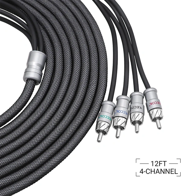 Recoil Echo Max Premium RCA-kabel 3,6 Meter, OFC, 4-kanals 