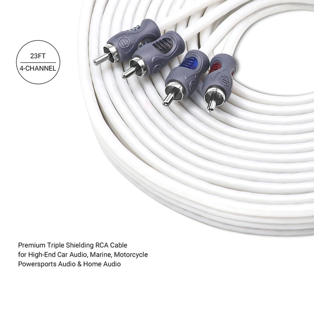 Recoil Marine Echo Plus RCA-kabel 7 Meter, OFC, 4-kanals 