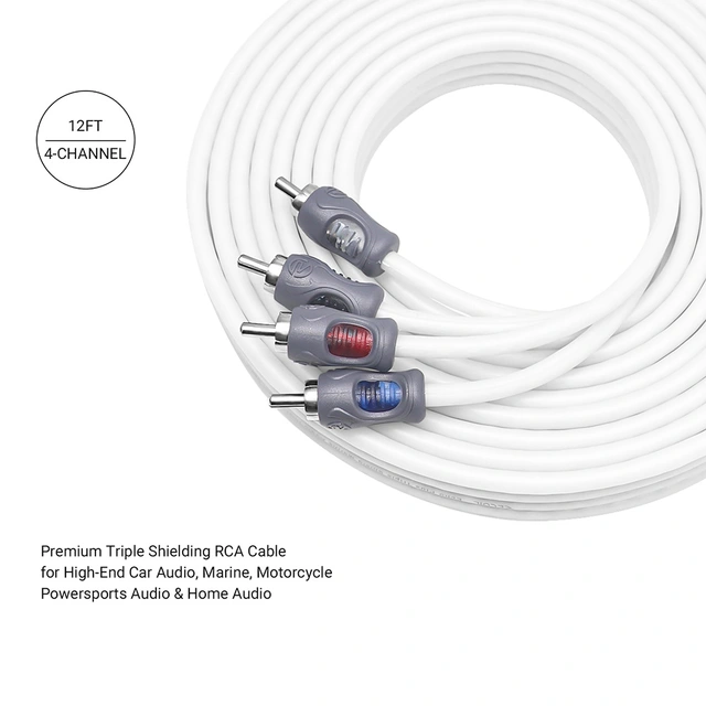 Recoil Marine Echo Plus RCA-kabel 3,6 Meter, OFC, 4-kanals 