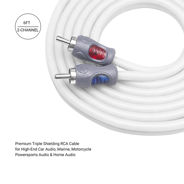 Recoil Marine Echo Plus RCA-kabel 1,8 Meter, OFC, 2-kanals 