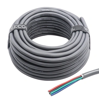 Recoil Flerlederkabel, 4-leder 4x0,75mm2, 30,4 meter, OFC
