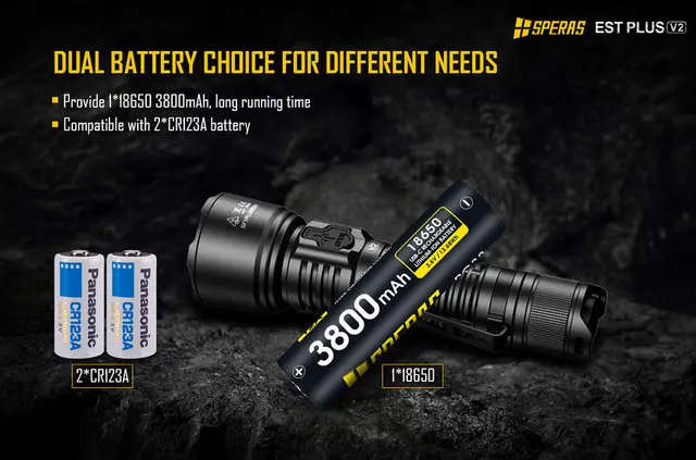 SPERAS EST PLUS v2 Lommelykt 2100 Lumen, 726 meter kastelengde 
