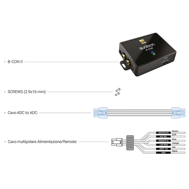 Audison B-CON II Hi-Res Bluetoothadapter Hi-Res Bluetooth adapter 