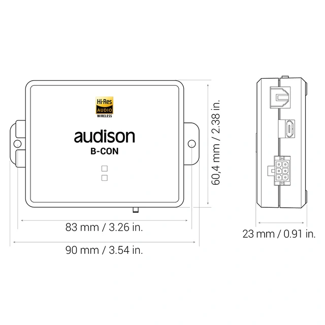 Audison B-CON II Hi-Res Bluetoothadapter Hi-Res Bluetooth adapter 