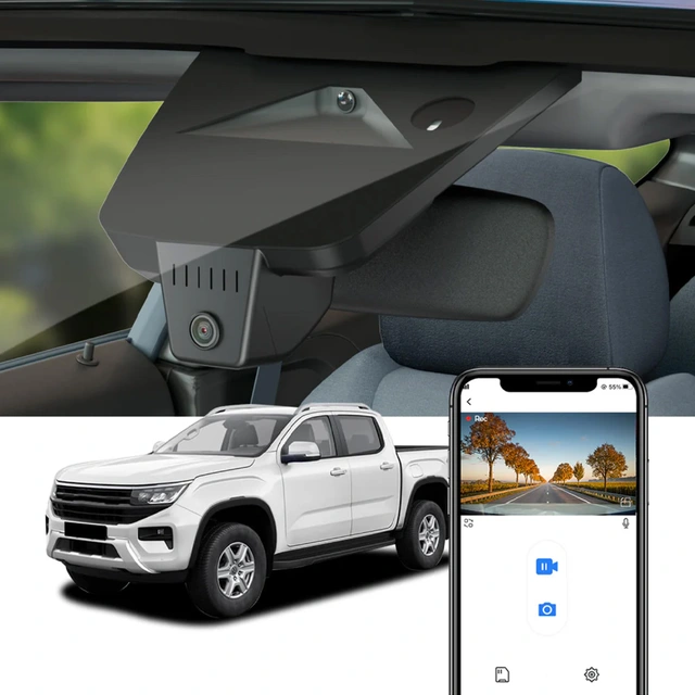 FITCAMX Integrert 4K Dashcam (foran+bak) Ford Ranger/VW Amarok (2023-->) 