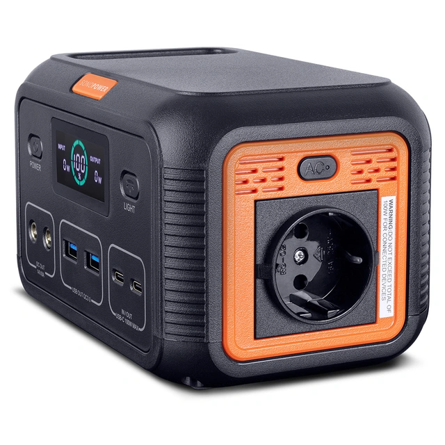 Sonopower MPS-100 bærbar strømforsyning 100W, USB/USB-C, 230VAC, 14V DC, Led-lys 