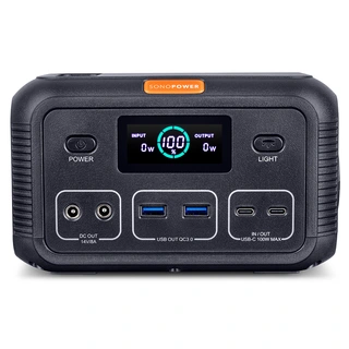 Sonopower MPS-100 bærbar strømforsyning 100W, USB/USB-C, 230VAC, 14V DC, Led-lys