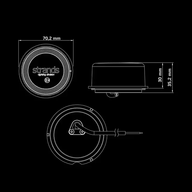 Strands FOR9T GEO Posisjonslys LED, Hvit, 10-40V, 2,5W, pris per stk 