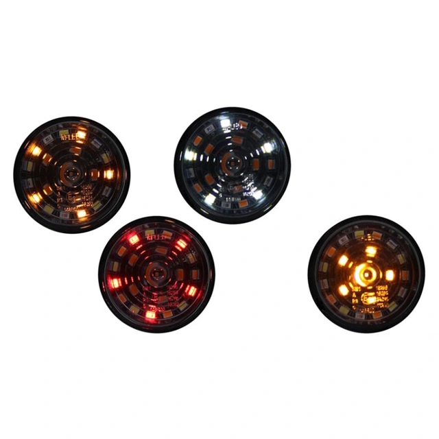MLED Tri-Color Markeringslys Med hvit, rød, oransje og blinklys 