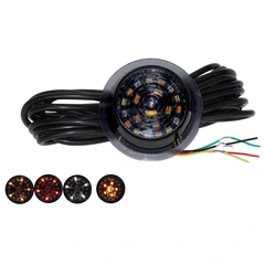 MLED Tri-Color Markeringslys Med hvit, rød, oransje og blinklys