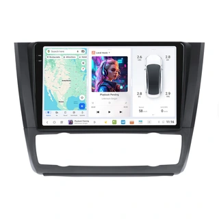*DUDU multimediaspiller med 9,5" skjerm BMW 1 (2007-2011) u/iDrive, m/auto AC