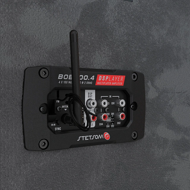 Stetsom BOB400.4 DSPlayer 4x100W RMS 2 Ohm, DSP, Bluetooth, Optisk 