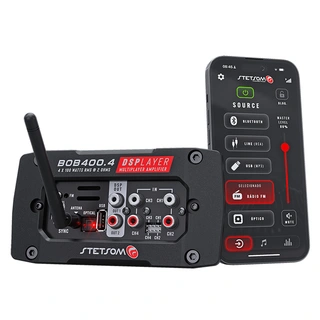 Stetsom BOB400.4 DSPlayer 4x100W RMS 2 Ohm, DSP, Bluetooth, Optisk