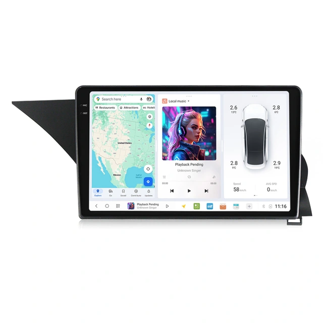 DUDU multimediaspiller med 9,5" skjerm MB GLK (2011-2015) m/NTG 4.5 