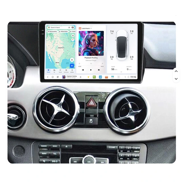 DUDU multimediaspiller med 9,5" skjerm MB GLK (2011-2015) m/NTG 4.5 