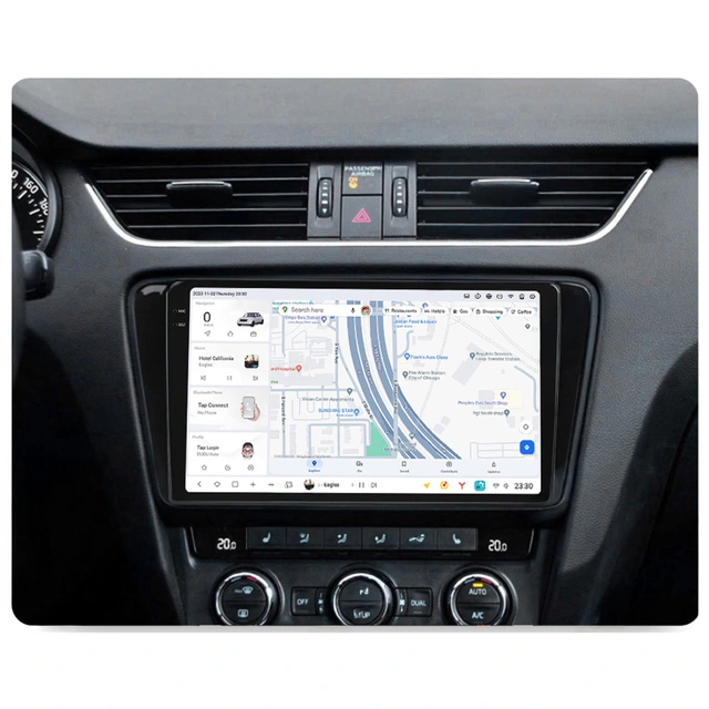 DUDU multimediaspiller med 10,1" skjerm Skoda Superb (2016-2018) Pianolakk 