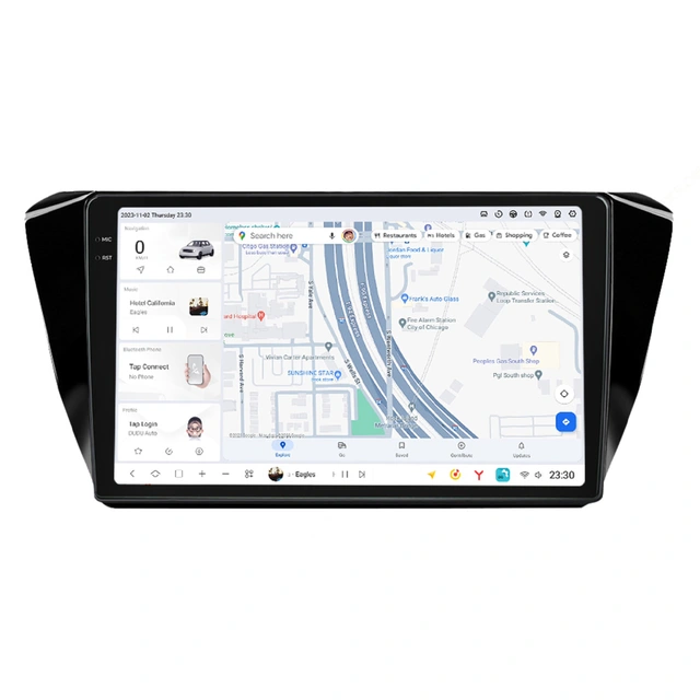 DUDU multimediaspiller med 10,1" skjerm Skoda Superb (2016-2018) Pianolakk 