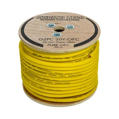 Ground Zero strømkabel OFC 20mm2 Gul 20mm², Gul, Pris per meter