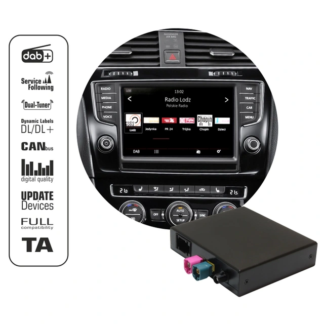 norDAB ND421 DAB+ adapter VW/Seat/Skoda m/MIB1/MIB2 