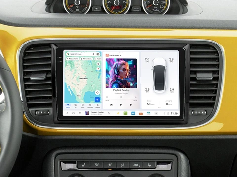 DUDU multimediaspiller med 9,5" skjerm VW Beetle (2012-2016)