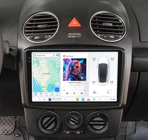 DUDU multimediaspiller med 9,5" skjerm VW Beetle (2005-2011)