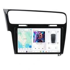 DUDU multimediaspiller med 10,1" skjerm VW Golf (2013-2019) Pianolakk