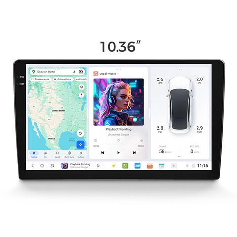 DUDU 5 Android multimediaenhet - 10,36" 4GB+64GB