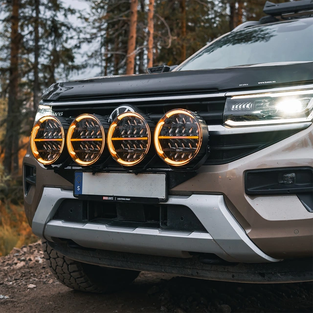 Briodlights Olympus 2.0 9" LED fjernlys 9", 12400 lumen, Posisjonslys, varsellys 