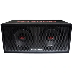 DD Audio LE-512.2a-D4 basskasse 2x12" i kasse, 1400W RMS, 1 Ohm
