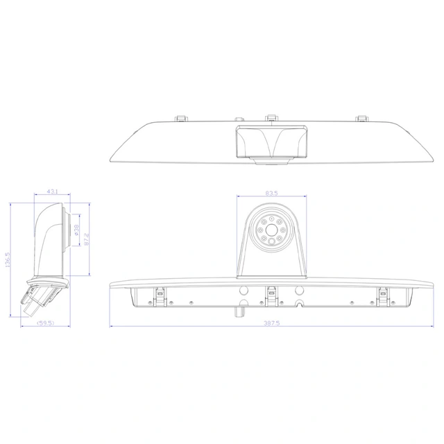 Ampire Ryggekamera (AHD 1080p) Ford Transit (2014-2019) 