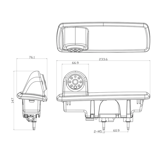 Ampire Ryggekamera (AHD 1080p) Vivaro/Trafic/NV300 (2014 ->) 