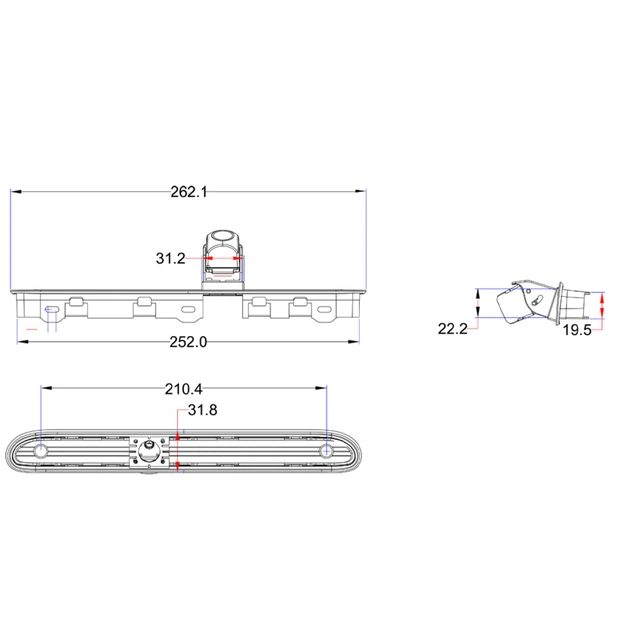 Ampire ryggekamera (AHD 1080p) Jumpy/Expert/ProAce/Traveller (2016 ->) 