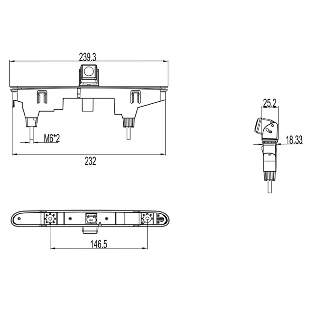 Ampire Ryggekamera (AHD 1080p) ProAce City/Berlingo/Partner (2008 -->) 