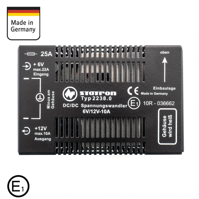 STATRON Spenningsomformer 6V - 12V 10A, 120W 