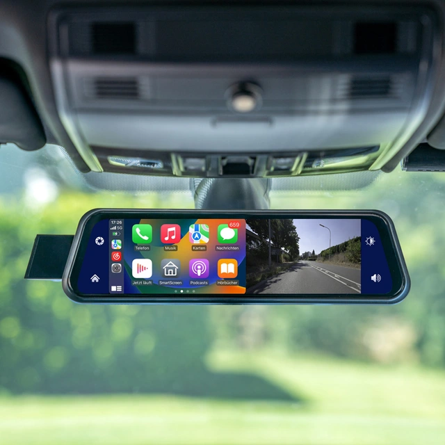 Ampire CPS091 9" Speilmonitor u/ryggeka 9" Speilmonitor med Carplay/Android Auto 