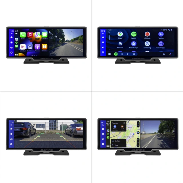 Ampire CPM103 10" Monitor u/ryggekamera 10" monitor med Carplay/Android Auto 