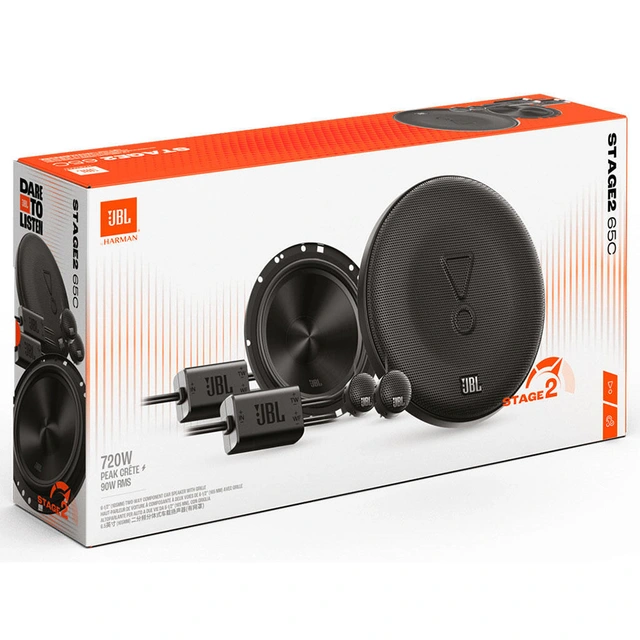 JBL STAGE2 6,5" komponentsett 6,5", 90W RMS, 720W Maks 