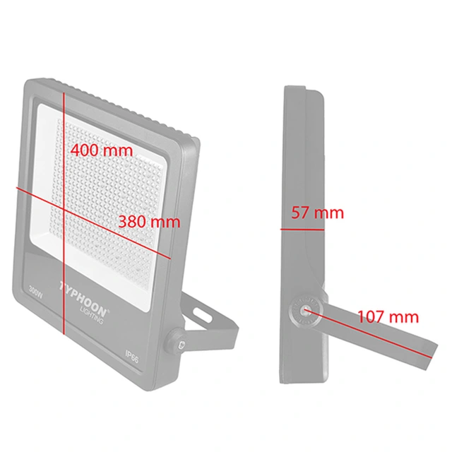 Typhoon Lighting SMD Arbeidslampe 230V 39000 Lumen, 300W, 5000K, IP66 