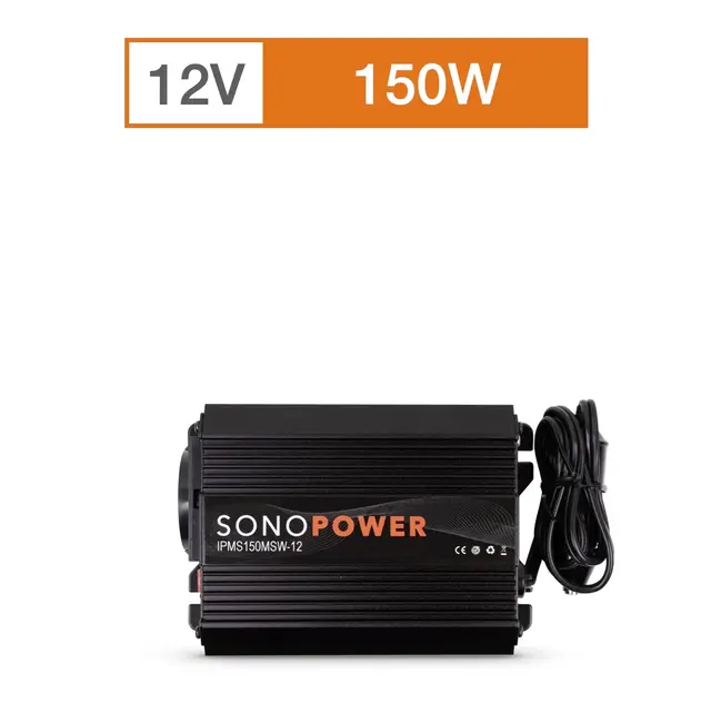 Sonopower strøminverter 150W 12V->230V, modifisert sinus 