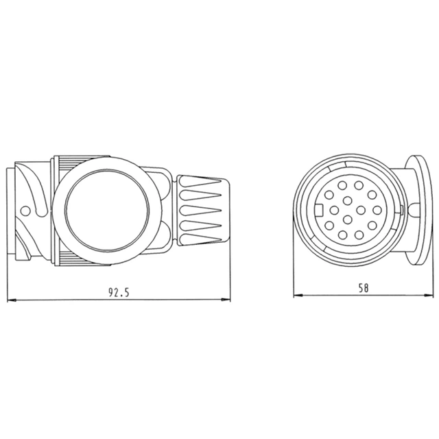 Tilhengerstøpsel 13-pin 